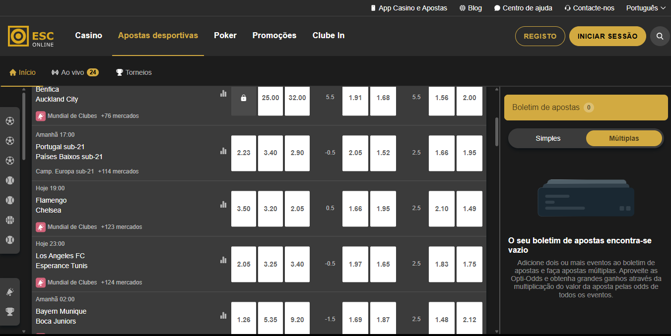 Site de apostas Esc Online